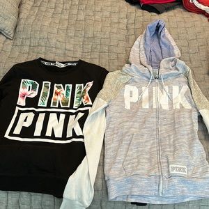 2 Pink sweatshirts